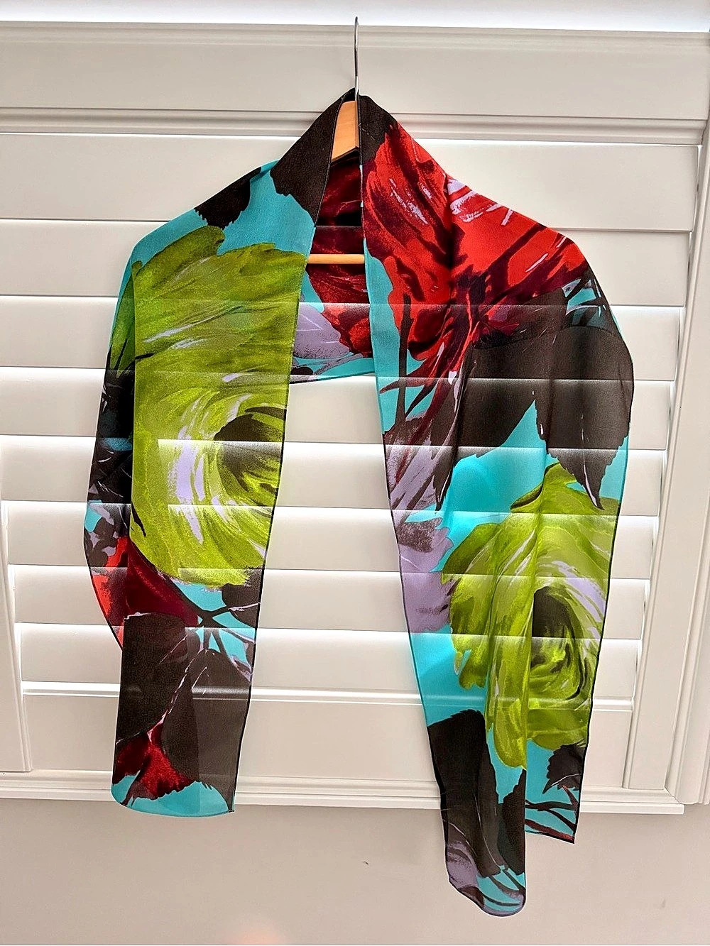 Cynthia Rowley Abstract Silk Scarf in Multicolor Like New